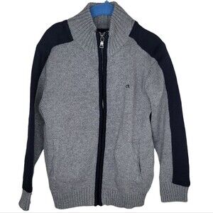 Calvin Klein Boys Nwt Full Zip Cardigan Sweater Size 6 (large)